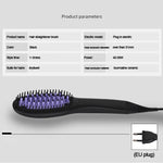 Hair Straightener Brush Ceramic Fast Heating Styling Tool