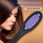 Hair Straightener Brush Ceramic Fast Heating Styling Tool