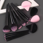 Makeup Brush Set 12 Soft Brushes 4 Beauty Eggs Puff
