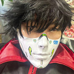 Red Lip Half Face Mask Mechanical Cosplay Decoration