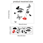 Beauty Wall Sticker Female Face Cosmetic Makeup Salon Art