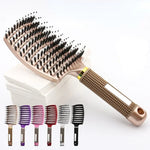 Scalp Massage Hair Brush Bristle Nylon Detangling Pro