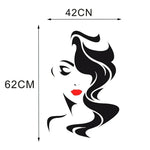 Beauty Wall Sticker Female Face Cosmetic Makeup Salon Art