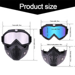 Outdoor Sport Face Mask & Goggles for Motorcycle & Snowboard