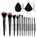 Makeup Brush Set 12 Soft Brushes 4 Beauty Eggs Powder Puff