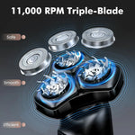 Electric Razor for Men 3Blade Rotary Wet Dry