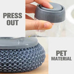Portable Kitchen Dish Brush Soap Dispensing Scrubber