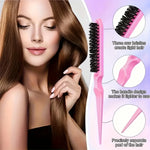 4 Piece Hair Styling Comb Set Rat Tail Edge Brush