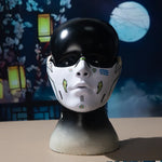Red Lip Half Face Mask Mechanical Cosplay Decoration