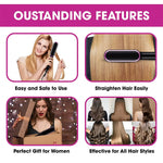 Hair Straightener Quick Heated Electric Hot Comb Brush Tool