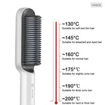 Hair Straightener Brush Quick Heated Electric Hot Comb Tool