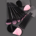 Makeup Brush Set 12 Soft Brushes 4 Beauty Eggs Powder Puff