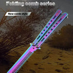 Hair Styling Tools Foldable Comb Stainless Beard Brush
