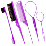 DIY Hair Styling Tools Set Braiding Comb Brush Kit