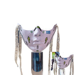 Red Lip Half Face Mask Mechanical Cosplay Decoration