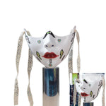 Red Lip Half Face Mask Mechanical Cosplay Decoration
