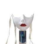 Red Lip Half Face Mask Mechanical Cosplay Decoration