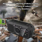 Portable Solar Radio with Crank & USB Charger for Emergency