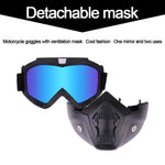 Outdoor Sport Face Mask & Goggles for Motorcycle & Snowboard