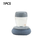 Portable Kitchen Dish Brush Soap Dispensing Scrubber