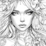 Adult Makeup Coloring Book Detailed Portraits Practice