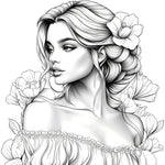 Adult Makeup Coloring Book Detailed Portraits Practice