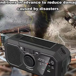 Portable Solar Radio with Crank & USB Charger for Emergency