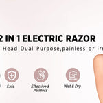 Electric Shaver for Woman Dual Head Hair Remover PlusPro