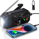 Portable Solar Radio with Crank & USB Charger for Emergency