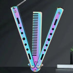 Hair Styling Tools Foldable Comb Stainless Beard Brush