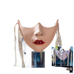 Red Lip Half Face Mask Mechanical Cosplay Decoration