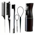 6-Piece Hair Tools Set Gel Spray Brush Comb Styling Kit