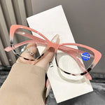 Cat-eye Reading Glasses Women Fashion Large Frame HD Lens