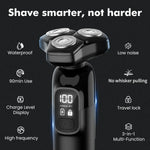 Electric Razor for Men 3Blade Rotary Wet Dry