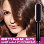 Hair Straightener Quick Heated Electric Hot Comb Brush Tool