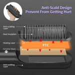 Hair Straightener Brush Quick Heated Electric Hot Comb Tool