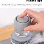 Portable Kitchen Dish Brush Soap Dispensing Scrubber