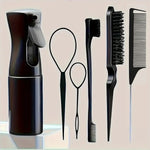 6-Piece Hair Tools Set Gel Spray Brush Comb Styling Kit