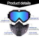 Outdoor Sport Face Mask & Goggles for Motorcycle & Snowboard