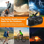 Portable Solar Radio with Crank & USB Charger for Emergency