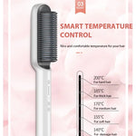 Hair Straightener Brush Quick Heated Electric Hot Comb Tool