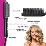 Hair Straightener Quick Heated Electric Hot Comb Brush Tool
