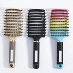 Detangling Hair Brush Bristle & Nylon Wet Massage Comb