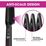 Hair Straightener Quick Heated Electric Hot Comb Brush Tool