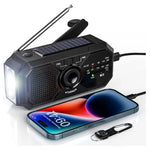 Portable Solar Radio with Crank & USB Charger for Emergency