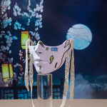Red Lip Half Face Mask Mechanical Cosplay Decoration