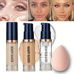 Face Makeup Set 3Pcs Matte Waterproof Foundation Primer