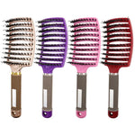 Scalp Massage Hair Brush Bristle Nylon Detangling Pro