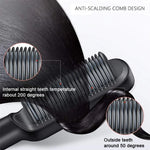 Hair Straightener Quick Heated Electric Hot Comb Brush Tool