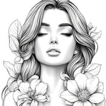 Adult Makeup Coloring Book Detailed Portraits Practice